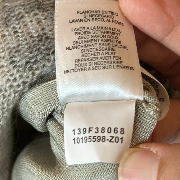 🌻 Jones New York Women's sz 3X Cowl Neck Mohair Wool Blend Top Damask - Picture 5 of 6